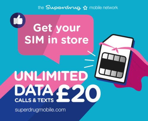 Unlimited data, calls & texts £20